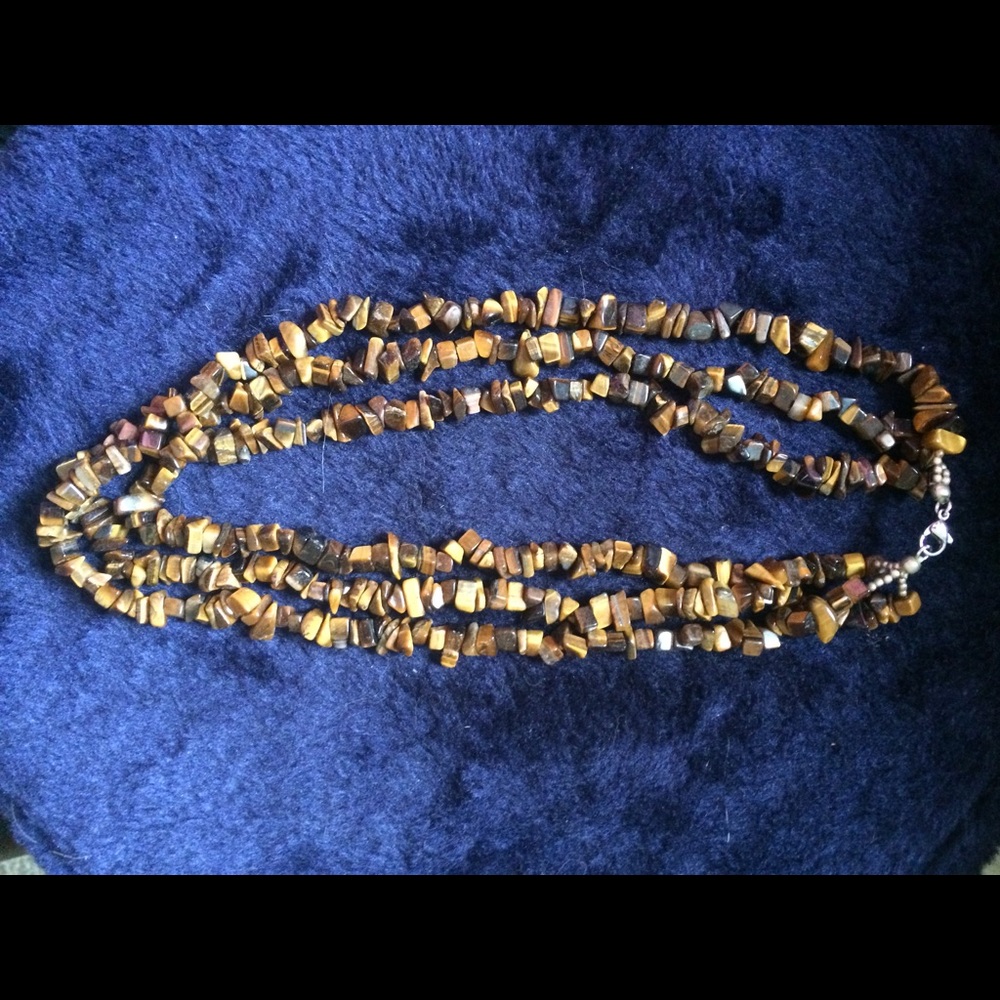 3 strand tiger eye necklace